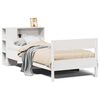 vidaXL Seng med bokhylle uten madrass hvit 75x190 cm heltre furu