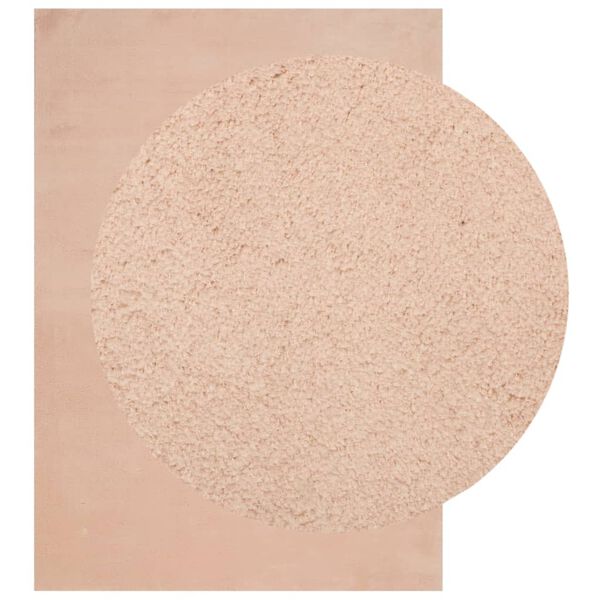 vidaXL Teppe HUARTE kort luv mykt og vaskbart blush 120x170 cm