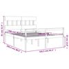 vidaXL Seniorseng med hodegavl hvit 160x200 cm heltre