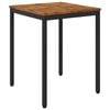 vidaXL Hage middagsbord Naturlig og svart 60 x 60,5 x 75 cm
