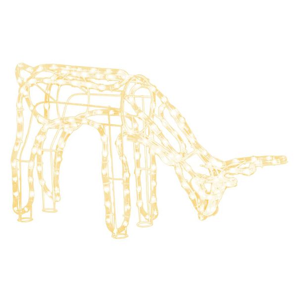 vidaXL Julereinsdyrfigur varmhvit 73x31x45 cm