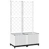 vidaXL Plantekasse med espalier hvit 80x40x136 cm PP