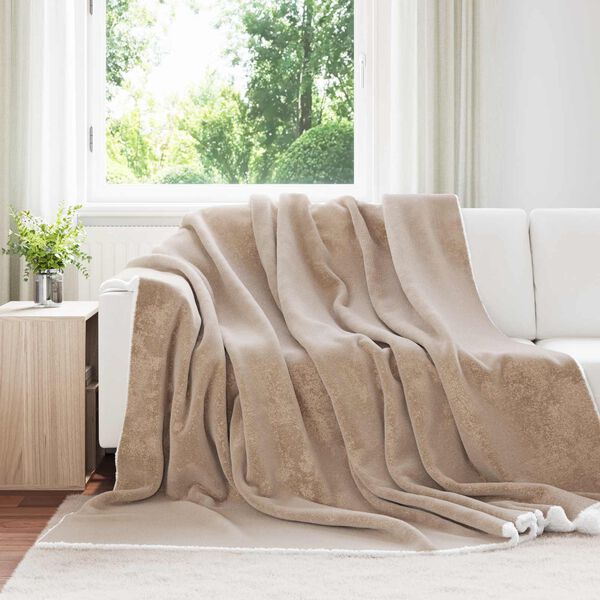 vidaXL Kastteppe Kamel 220 x 240 cm Fleece