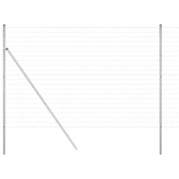 vidaXL Gjerde med stolpe s&oslash;lv 1,6 x 10 m St&aring;l og PVC