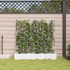 vidaXL Hageblomsterpotte 3 pcs Hvit 120 x 40 x 125,5 cm St&aring;l