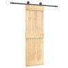 vidaXL Skyved&oslash;r Naturlig og svart 70 x 210 cm Massiv Furu Tre