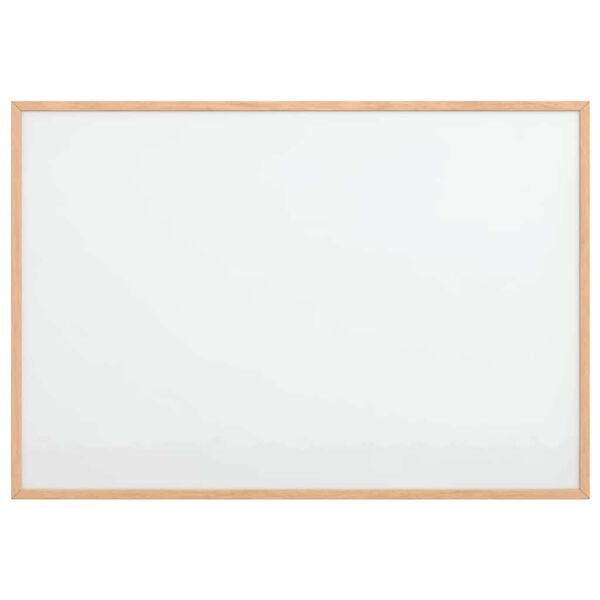 vidaXL Magnetisk whiteboardtavle med ramme i heltre furu 80x55 cm