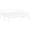 vidaXL Uttrekkbar ramme til sovesofa hvit metall 90x200 cm