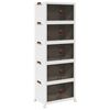 vidaXL Oppbevaringsboks stablebar med hjul 5-lags 75 L 64x40x179 cm
