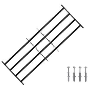 vidaXL Sikkerhetsgitter for vinduer med 4 tverrbjelker 3 pcs 93-174 cm