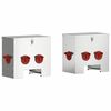 vidaXL H&oslash;nsefutteral 2 pcs s&oslash;lv 40,5 x 25 x 38 cm Galvanisert St&aring;l
