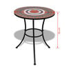 vidaXL Bistrobord terrakotta og hvitt 60 cm mosaikk
