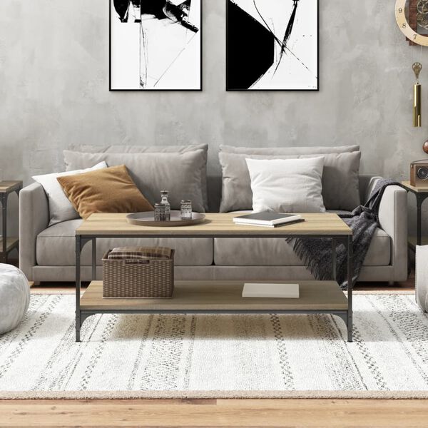 vidaXL Salongbord Sonoma eik 100x50x40 cm konstruert tre