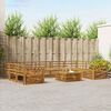 vidaXL Sofasett 10 pcs Naturlig Solid akasietre