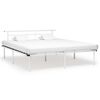vidaXL Sengeramme hvit metall 180x200 cm