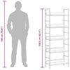 vidaXL Bokhylle 5 lag eik 60x27,6x158,5 cm konstruert tre