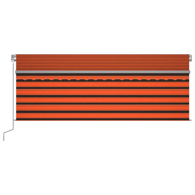 vidaXL Automatisk uttrekkbar markise rullegardin 4x3 m oransje brun