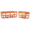 vidaXL Hagesofagruppe 5 deler voksbrun heltre furu