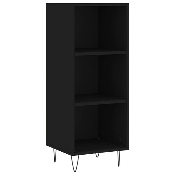 vidaXL Highboard svart 34,5x32,5x180 cm konstruert tre