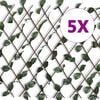 vidaXL Espaliergjerde selje med kunstige blader 5 stk 180x90 cm