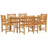 vidaXL Hage Spisegruppe 7 pcs Brun Solid akasietre