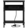vidaXL Nattbordskap Svart Eik 38 x 30 x 48 cm Konstruert tre