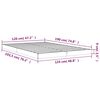 vidaXL Sengeramme hvit 120x190 cm 4FT Small Double heltre furu
