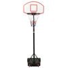 vidaXL Basketballstativ hvit 216-250 cm polyeten