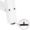 vidaXL Salongbordben A-formet 2 stk hvit 40x(30-31) cm st&aring;l