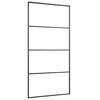 vidaXL Skyved&oslash;r med monteringssett svart 102,5x205 cm ESG-glass
