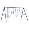 vidaXL Ute Huske Sett Flerfarget 330 x 185 x 185 cm St&aring;l og PE