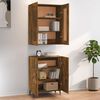 vidaXL Highboard r&oslash;kt eik 70x34x180 cm konstruert tre