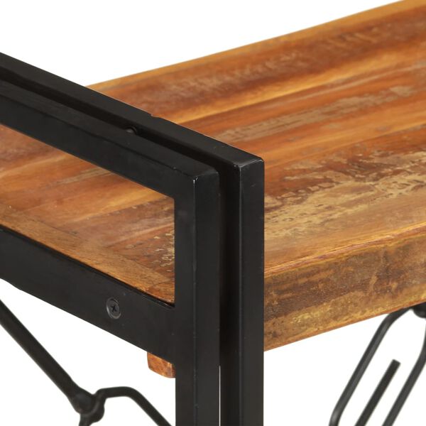 vidaXL Bokhylle 3 etasjer 90x30x80 cm gjenvunnet heltre