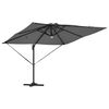 vidaXL Roma parasol med LED -stripelys Antrasitt 286 x 284 x 270 cm