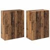 vidaXL Vegghengt skap Veggmontert 2 pcs Gammelt tre 69,5 x 34 x 90 cm