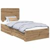 vidaXL Sengestamme med skuff Artisan Eik 90 x 200 cm Konstruert tre