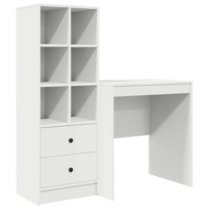 vidaXL Skrivebord Hvit 115,5 x 50 x 127 cm 2 stk.