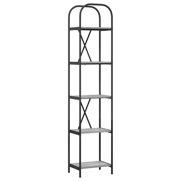 vidaXL Bokhylle Gr&aring; Sonoma 40 x 30 x 183 cm Konstruert tre