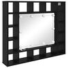 vidaXL Speilskap Svart Eik 91 x 15 x 76,5 cm Konstruert tre