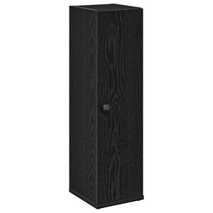 vidaXL Baderomsskap med rulleholder svart 20,5x22x72 cm