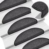 vidaXL Trappematter 15 stk 56x17x3 cm antrasitt halvrund