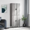 vidaXL Highboard gr&aring; sonoma 69,5x34x180 cm konstruert tre