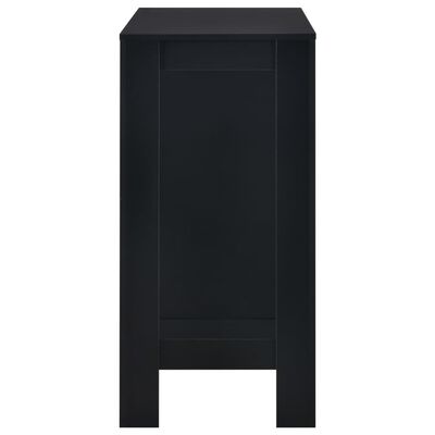 vidaXL Barbord med hylle svart 110x50x103 cm