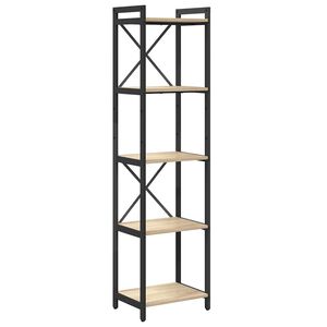 vidaXL Bokhylle 40 x 30 x 155 cm Konstruert tre Sonoma eik