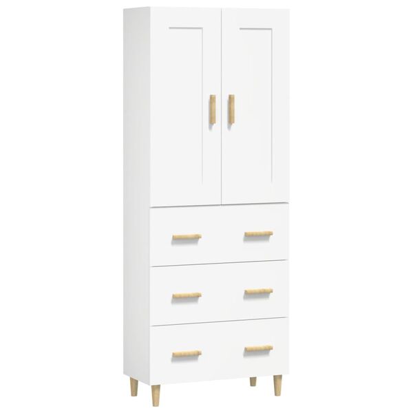 vidaXL Highboard hvit konstruert tre