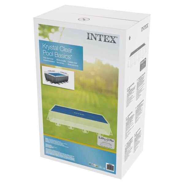 Intex Soldrevet bassengtrekk bl&aring; 538x253 cm polyetylen