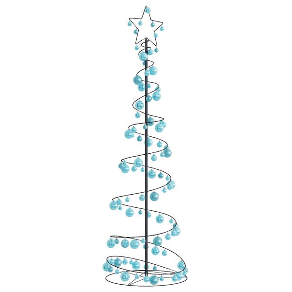 vidaXL LED Juletre med Baubles 120 LEDs Varm Hvit 180 cm