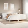 vidaXL Seng med bokhylle uten madrass hvit 200x200 cm heltre furu