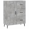 vidaXL Highboard betonggr&aring; 69,5x34x180 cm konstruert tre