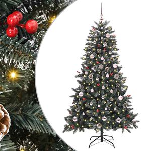 vidaXL Kunstig juletre gr&oslash;nn 150 cm PVC og plast og st&aring;l